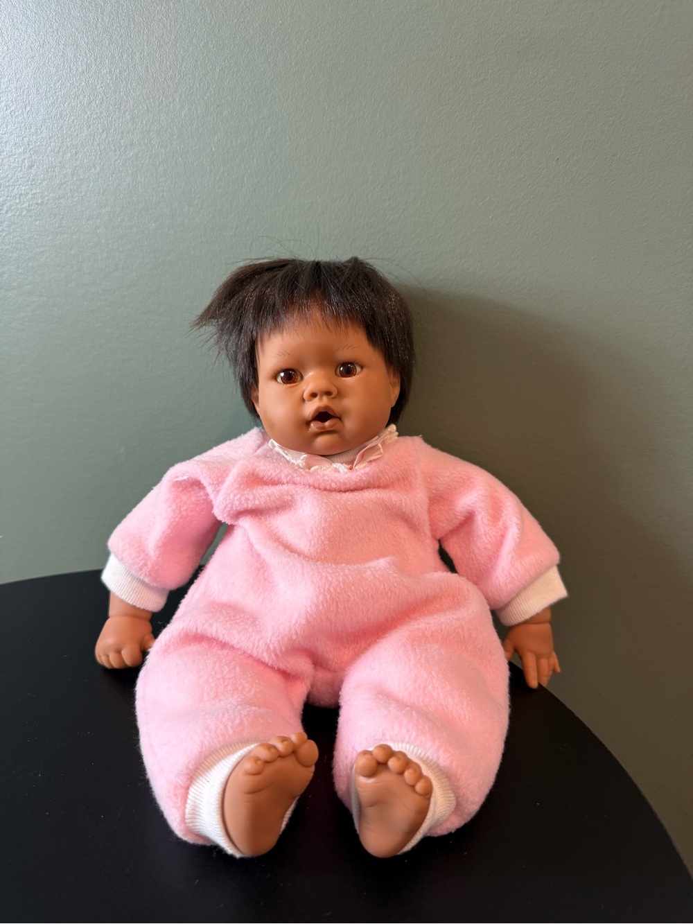Baby Doll in Pink Fleece Romper